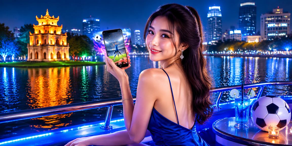 Người dùng Hà Nội theo dõi phân tích bóng đá trên điện thoại buổi tối